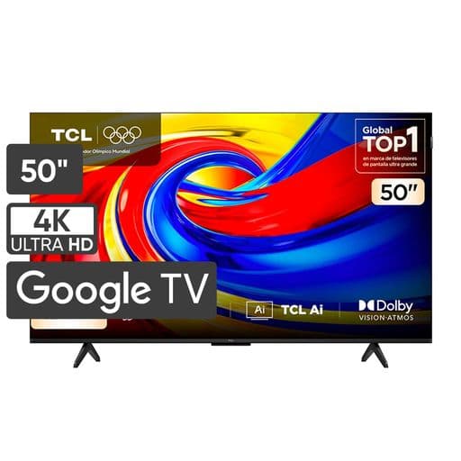 Televisor TCL QLED 50" UHD 4K Google TV 50P7L a S/ 999 (antes S/ 1,699) en Plaza Vea